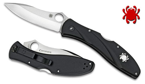 SPYDERCO C66PBK3 CENTOFANTE 3. 3.14" VG-10 BLADE. BLACK FRN HANDLE W/PALLADIUM SILVER SPYDERCO BUG INLAY. CUTLERY SHOPPE