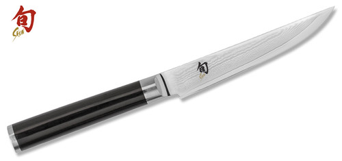 Shun AB5075 4 Piece Steak Knife Set w/ Black Polypropylene Handles, Carbon  Steel