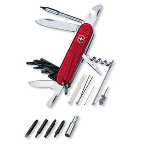 Victorinox Swiss Army Multi-Tool, SwissChamp XLT Pocket Knife, Ruby,91