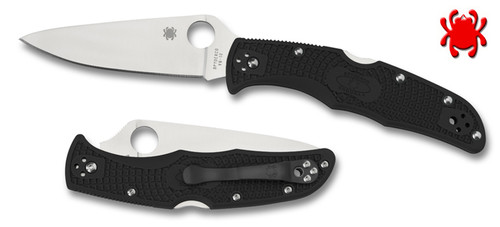 SPYDERCO C10FPBK ENDURA 4 LIGHTWEIGHT. 3.75" FFG PLAIN EDGE VG-10 BLADE. BLACK FRN HANDLE. CUTLERY SHOPPE