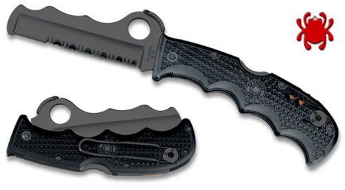 SPYDERCO C79PSBBK ASSIST. 3.69" VG-10 BLACK BLADE. CARBIDE GLASS BREAKER. BLACK FRN HANDLE. CUTLERY SHOPPE