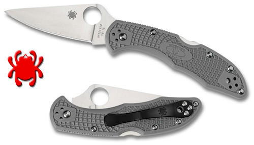 SPYDERCO C11FPGY DELICA 4 LIGHTWEIGHT. 2.88" VG-10 BLADE. GRAY FRN HANDLE. CUTLERY SHOPPE