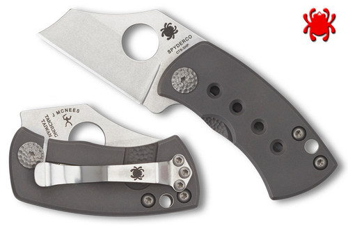 SPYDERCO C236TIP MCBEE FOLDER. 1.52" CTS-XHP WHARNCLIFFE BLADE. TITANIUM FRAME LOCK HANDLE. CUTLERY SHOPPE