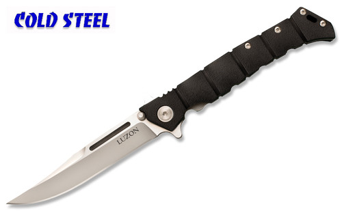 COLD STEEL 20NQL LUZON FOLDER - MEDIUM. 4.0" 8Cr13MoV PLAIN EDGE BLADE. BLACK GFN HANDLE. CUTLERY SHOPPE