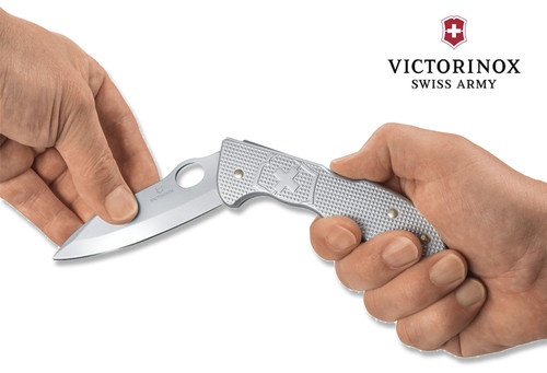 Victorinox Swiss Army 0.9415.M26 Silver ALOX Hunter Pro M Lockblade 130mm  (5.1) w/Pocket Clip & Lanyard