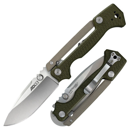 Cold Steel 58SQ Demko Scorpion Lock AD-15 - 3.5" CPM-S35VN Drop Point Blade - OD Green G-10 Scales - CUTLERY SHOPPE 