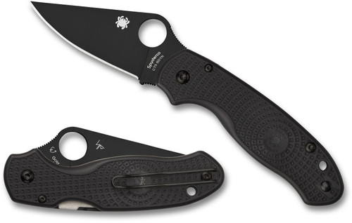 SPYDERCO C223PBBK PARA 3 LIGHTWEIGHT FOLDER. 2.92" BLACK DLC FINISH PLAIN EDGE CTS-BD1 BLADE. BLACK FRN HANDLE. CUTLERY SHOPPE