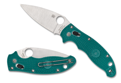 SPYDERCO C101PCBL2 MANIX 2 LIGHTWEIGHT. 3.37" SATIN FINISH PLAIN EDGE CPM-SPY27 BLADE. MINERAL BLUE FRCP HANDLE. CUTLERY SHOPPE