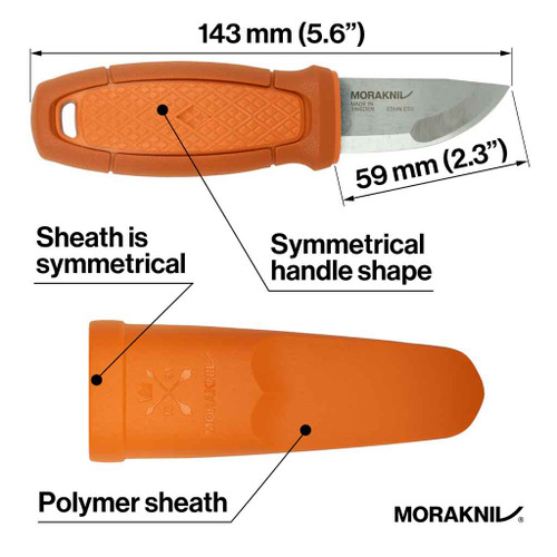 Morakniv Eldris Pocket Fixed Blade Knife Burnt Orange for sale