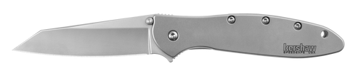Kershaw 1660R Ken Onion Design Random Leek SpeedSafe® Assisted Flipper - 3.0" Plain Edge Sandvik 14C28N Reverse Tanto Blade - SS Frame Lock Handle