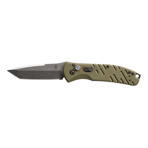 Gerber 30-001308 Propel Downrange AUTOMATIC - 3.5" Stonewash Finish Plain Edge CPM-S30V Blade - OD Green G-10 Handle