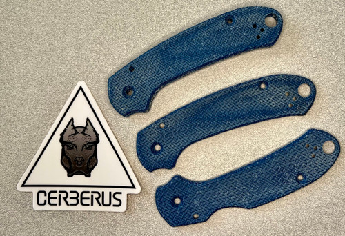 Cerberus - Spyderco Para 3 Skinny - Blue TeroTuf - Plain Jane Pattern - P3S-PJ-BT