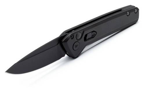 Buck Knives 838 Blackout Pro Deploy AUTOMATIC 0838BKS - 3.25" Drop Point CPM-S35VN Black Cerakote Finish Blade - Black Cerakote Finish Aluminum Handle