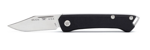 Buck Knives 250 Saunter SlipJoint Folder 0250BKS1 - 2.375" Clip Point 154CM Blade - Black Canvas Micarta Handle - DISCONTINUED ONLY 5 LEFT