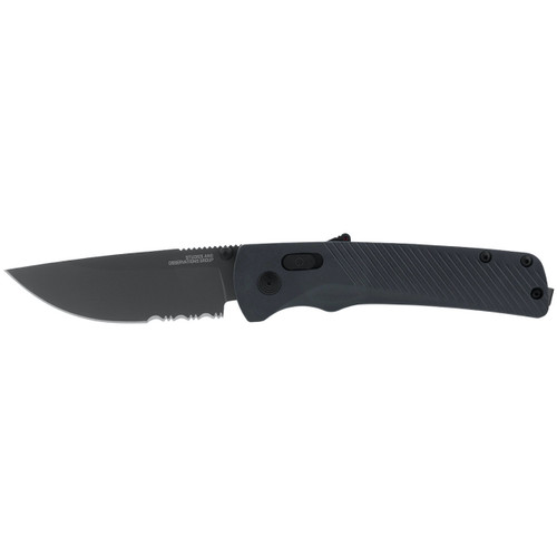 SOG Knives 11-18-06-41 Flash AT MK3 Assisted Folder - 3.45" Satin Finish D2 Combo Edge Blade - XR Lock Urban Gray GRN Handle