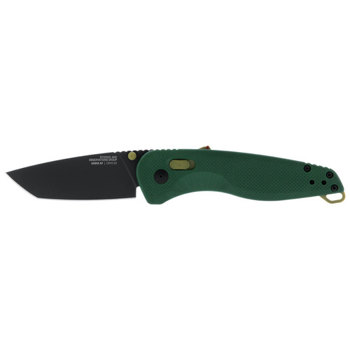 SOG Knives 11-41-13-41 Aegis AT MK3 Assisted Opener - 3.13" TiNi Finish D2 Tanto Blade - XR Lock Forest + Moss GRN Handle