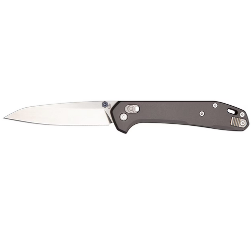 Gerber 30-001844 Savvy Pivot Lock Folder - 3.5" Plain Edge CPM-20CV Wharncliffe Blade - Grey Hard Anodized Aluminum Handle
