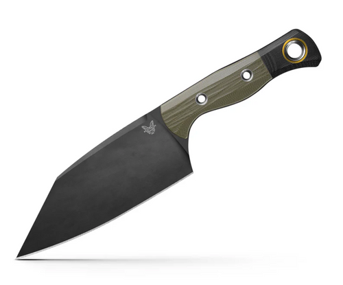 Benchmade Station Knife - Black DLC Finish CPM-154 Blade - Black G-10 Bolster/OD Green G-10 Handle Scales - 4010BK-01