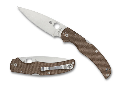 Spyderco C244MPCW Native Chief Folder - 4.08" CPM-CRUWEAR Blade - Brown Canvas Micarta Scales