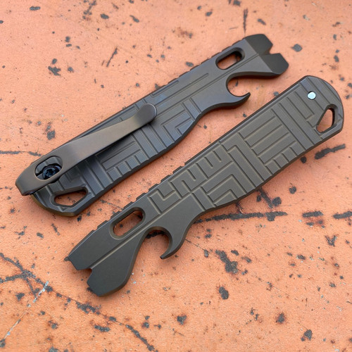 LynchNW ALL ACCESS PASS PRY BAR v1.0 - Rust Bronze Metallic Finish CS FRAG Pattern w/Ti Clip - LIMITED EDITION