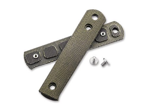 Boker BFF Packlite Handle Scale Set - Green Canvas Micarta - Stainless Steel Screws Included - 190680