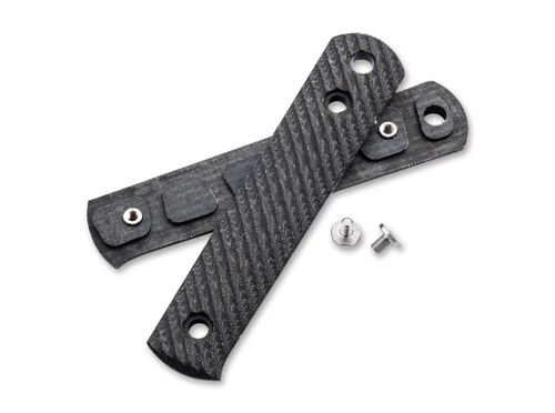 Boker BFF Packlite Handle Scale Set - B&W Linen Micarta - Stainless Steel Screws Included - 190684