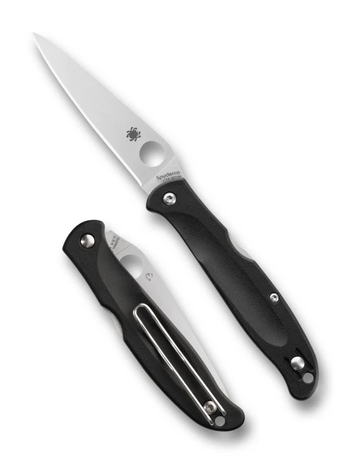 Spyderco C259PBK Charisma Folder - 2.98" Satin Finish CTS-BD1N Plain Edge Blade - Black FRN Handle