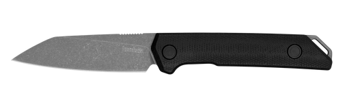 Kershaw 1051 Mini Iridium Fixed Blade - 3.1" Working Finish D2 Reverse Tanto Blade - Black Micarta Handle