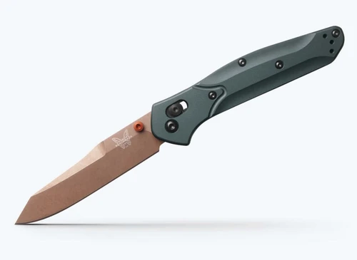 Benchmade Osborne AXIS - 3.4" PVD Battlewash Finish CPM-S90V Blade - Taiga Green Handle - LIMITED EDITION - 940FE-2601