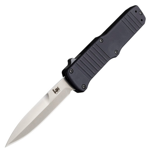 HUBERT® Black ABS Plastic Dual-Action Handheld Knife Sharpener - 7 1/2L