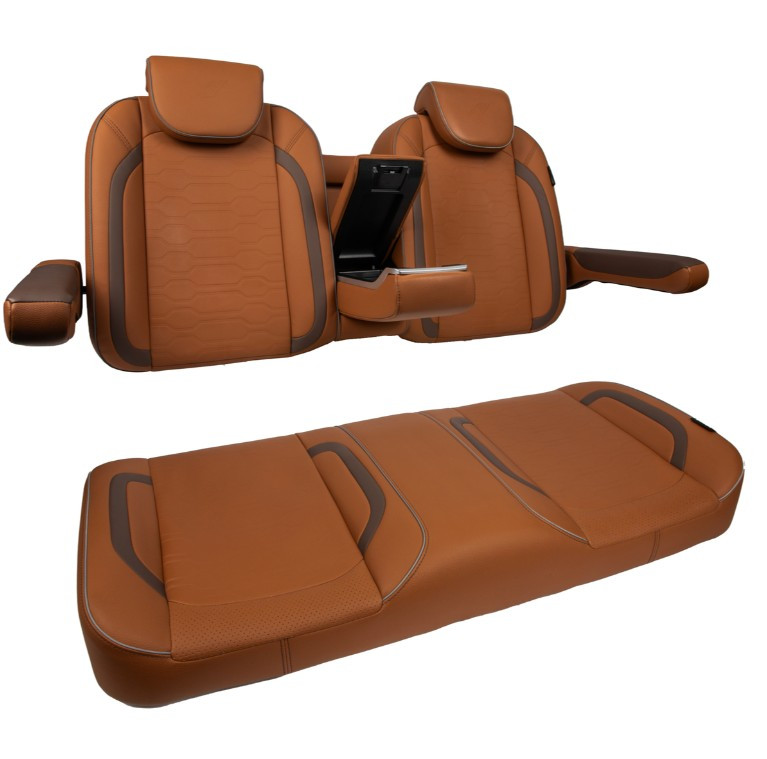 MadJax EZGO RXV/L4/S4/Valor Caramel Commander Front Seat Cushions