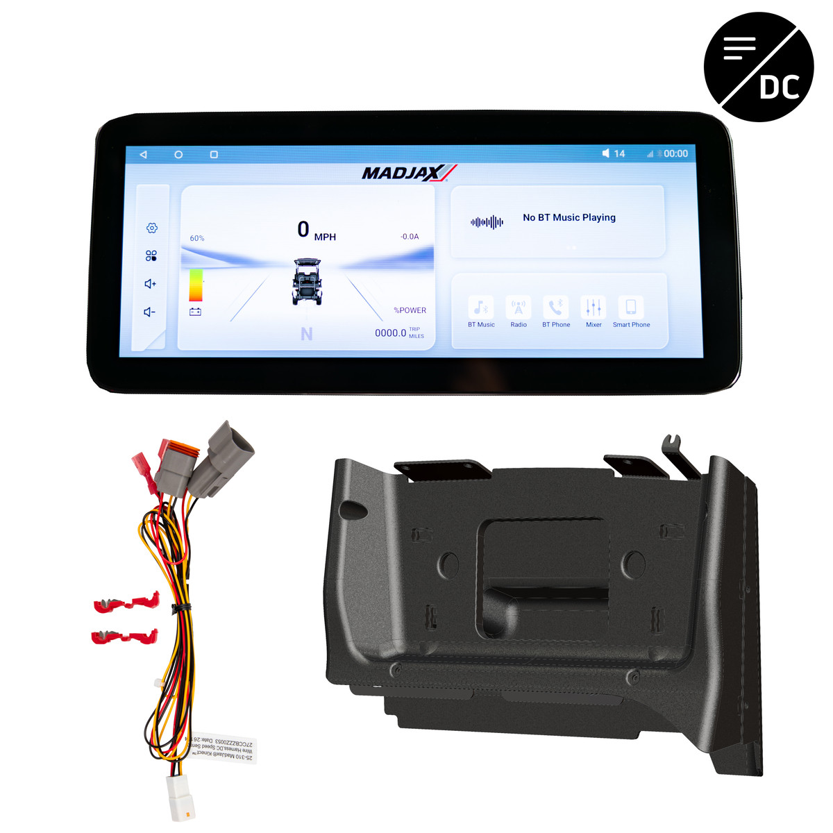 MadJax® Kinect™ Display Screen Kit for D/C motor Club Car Precedent/Tempo/Onward with Lead Acid Battery Setup