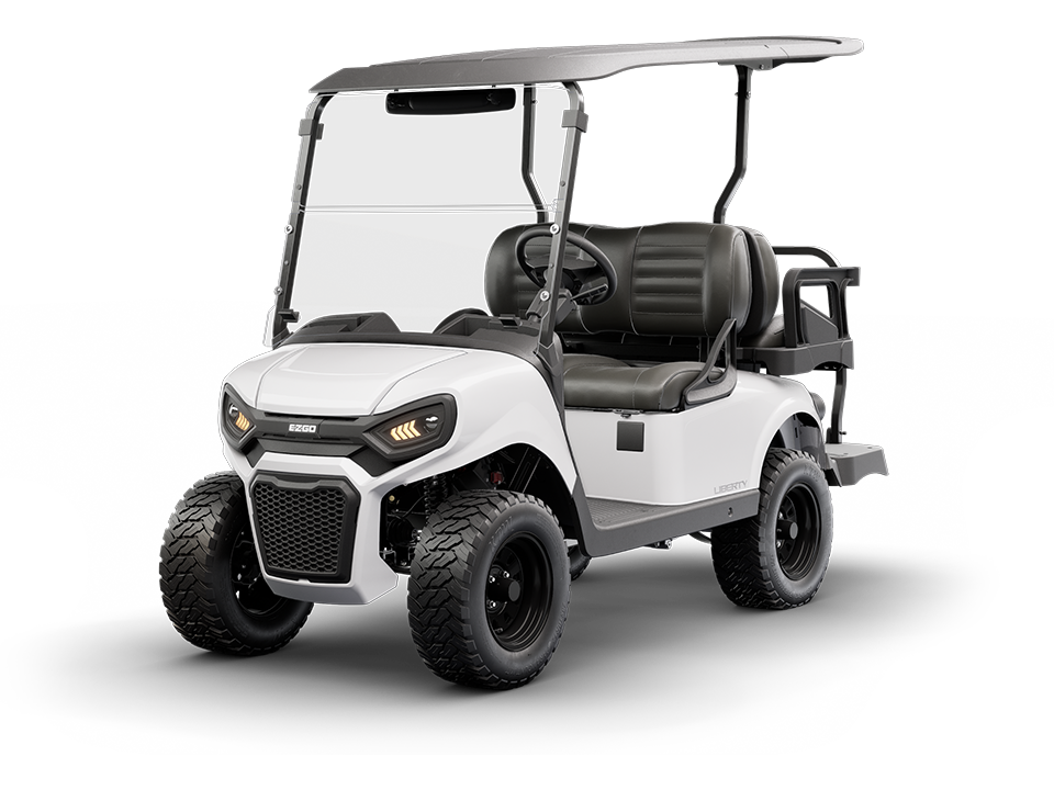 2027 Liberty 4 Elite White Summit X 4 Passenger Golf Cart Lithium Electric