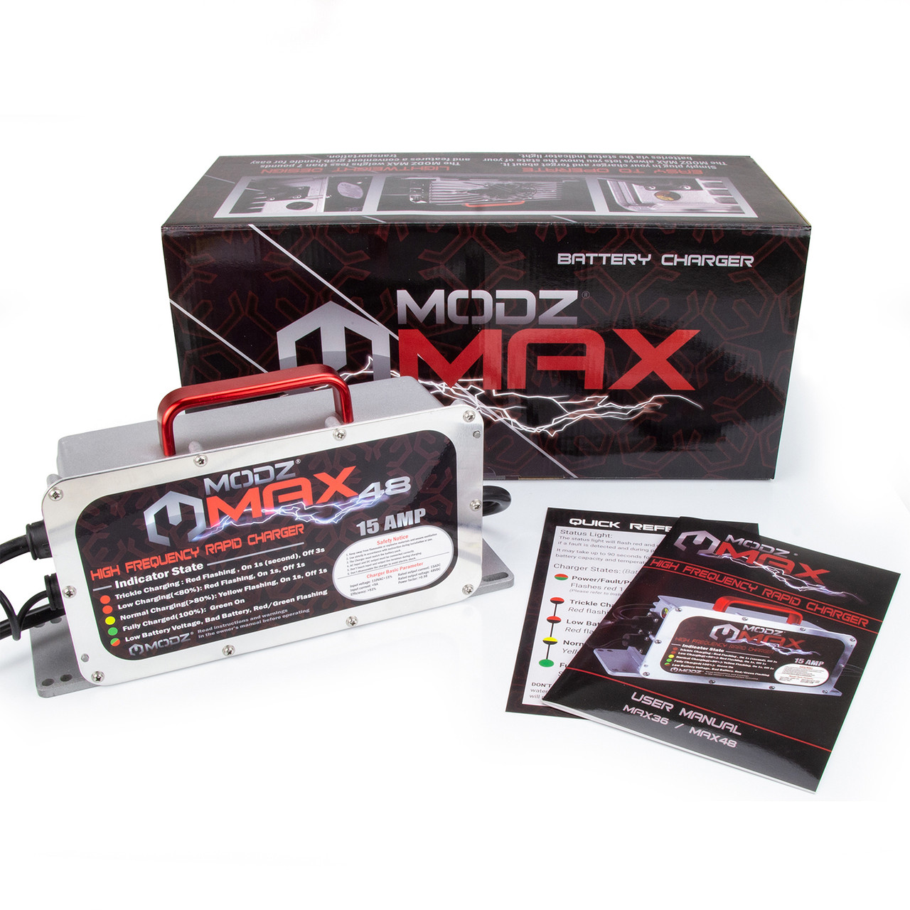 MODZ Max48 15 Amp Club Car Battery Charger For 48 Volt Golf Carts