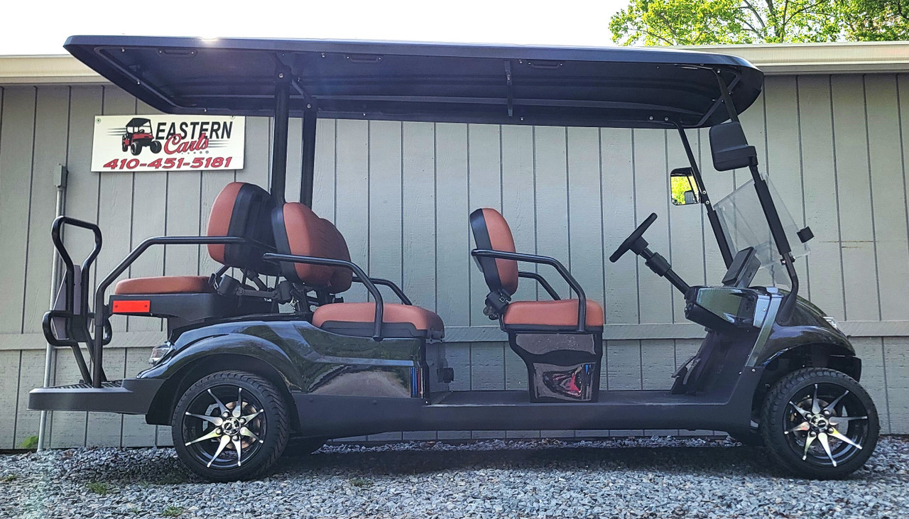 2024 Icon EV i60 LSV Black w/ Brown Seats 48 Volt AGM Batteries 6 Passenger Golf Cart