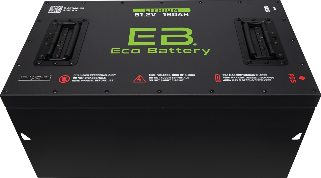 EB Eco Battery Lithium Conversion 51V 160Ah Club Car Carryall Bundle