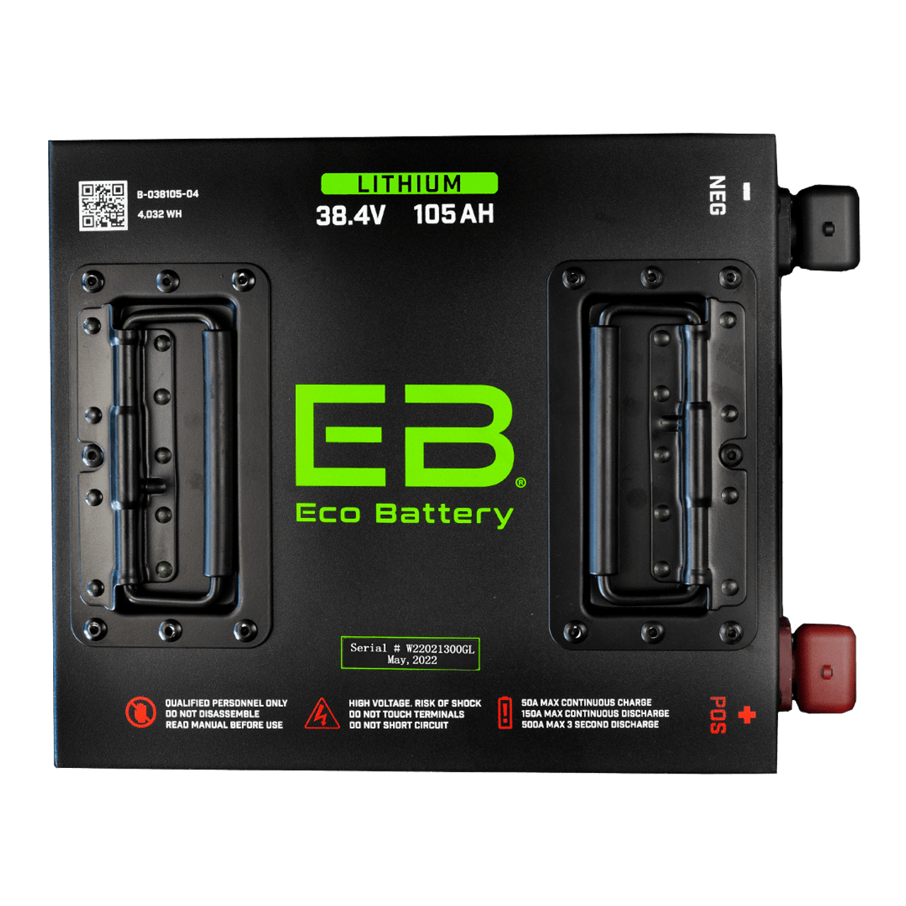 EB Eco Battery Lithium Conversion 38V 105Ah EZGO TXT (36V) Bundle 