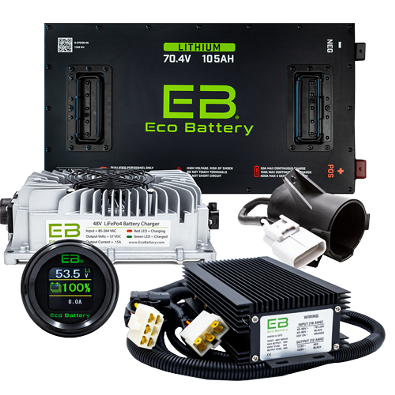 EB Eco Battery Lithium Conversion 70V 105Ah Advanced EV Bundle