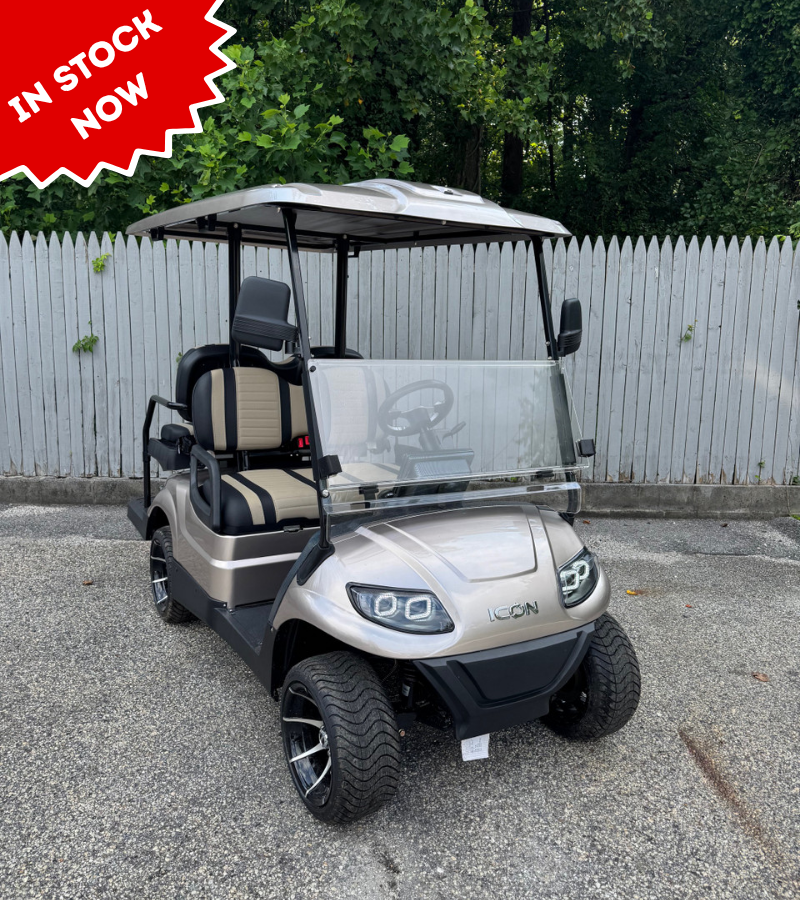 2025 Icon EV i40 Champagne 51 Volt Lithium Batteries 4 Passenger Golf Cart