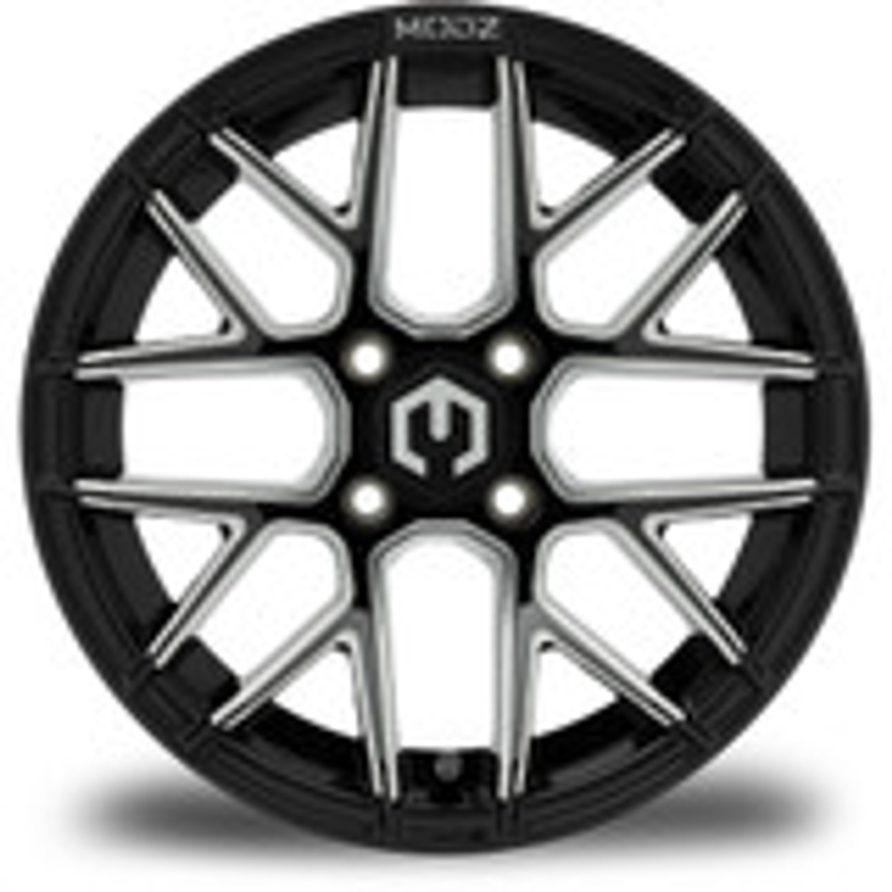 MODZ® Matrix Glossy Black Ball Mill 14" Golf Cart Wheel