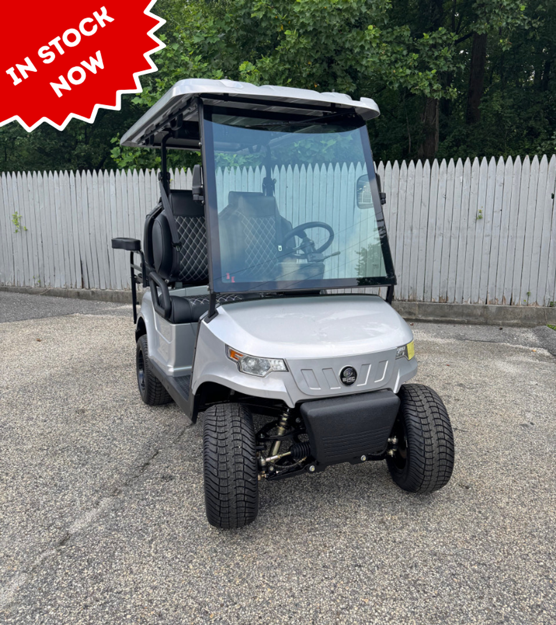 2025 Epic EV E40 Silver LSV Lithium 4 Passenger Golf Cart