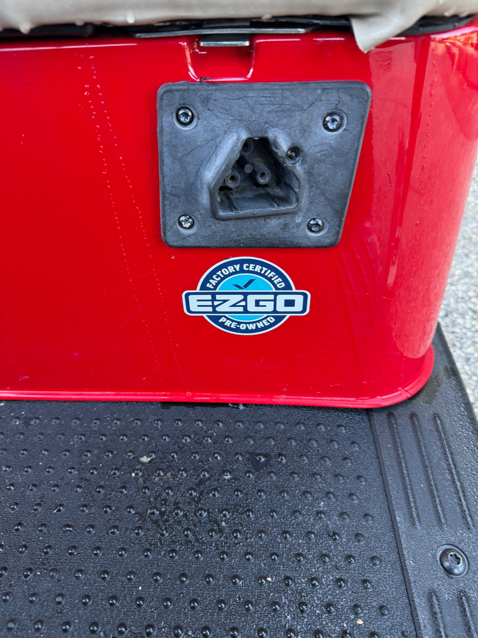 Factory Refurbished 2019 RXV Elite Red 4 Passenger Golf Cart Lithium Electric