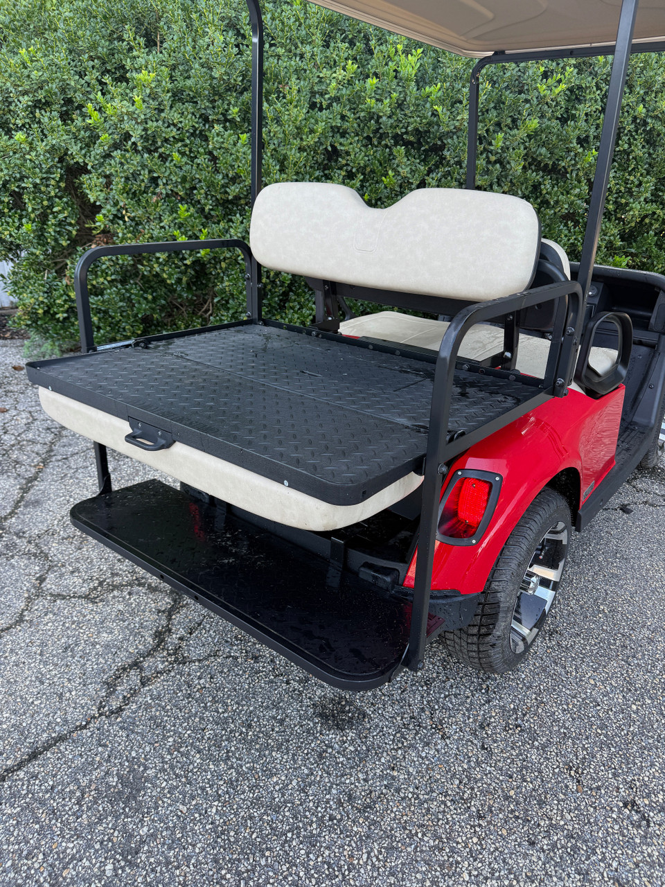 Factory Refurbished 2019 RXV Elite Red 4 Passenger Golf Cart Lithium Electric