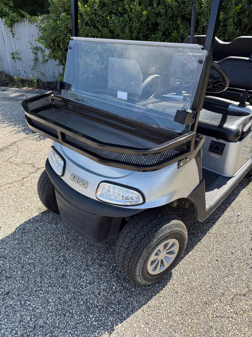 2021 Silver RXV 48 Volt Electric 4 Passenger Cargo Golf Cart Black Seats w/ LED Lights 