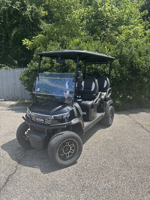 2026 Black ICON i40FX Four Seater Lithium LSV Golf Cart