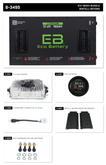 EB Eco Battery Lithium Conversion 51V 160Ah Bintelli Beyond Bundle