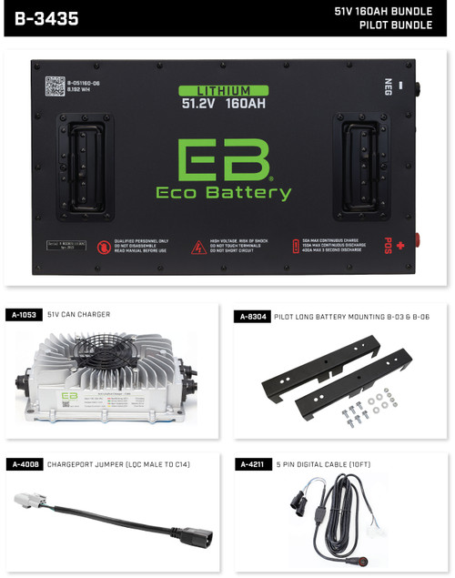 EB Eco Battery Lithium Conversion 51V 160Ah Pilot Car Bundle