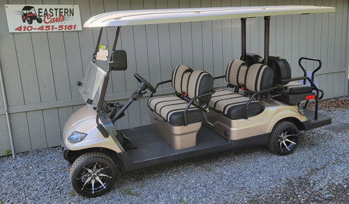 2024 Icon EV i60 LSV Champagne Alt Seats 48 Volt AGM Batteries 6 Passenger Golf Cart