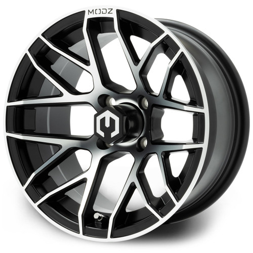 MODZ® Matrix Machine Black 14" Golf Cart Wheels