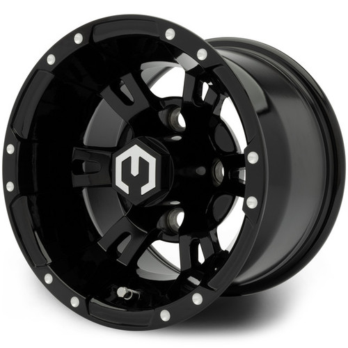 MODZ® Ambush Glossy Black 10" Golf Cart Wheel